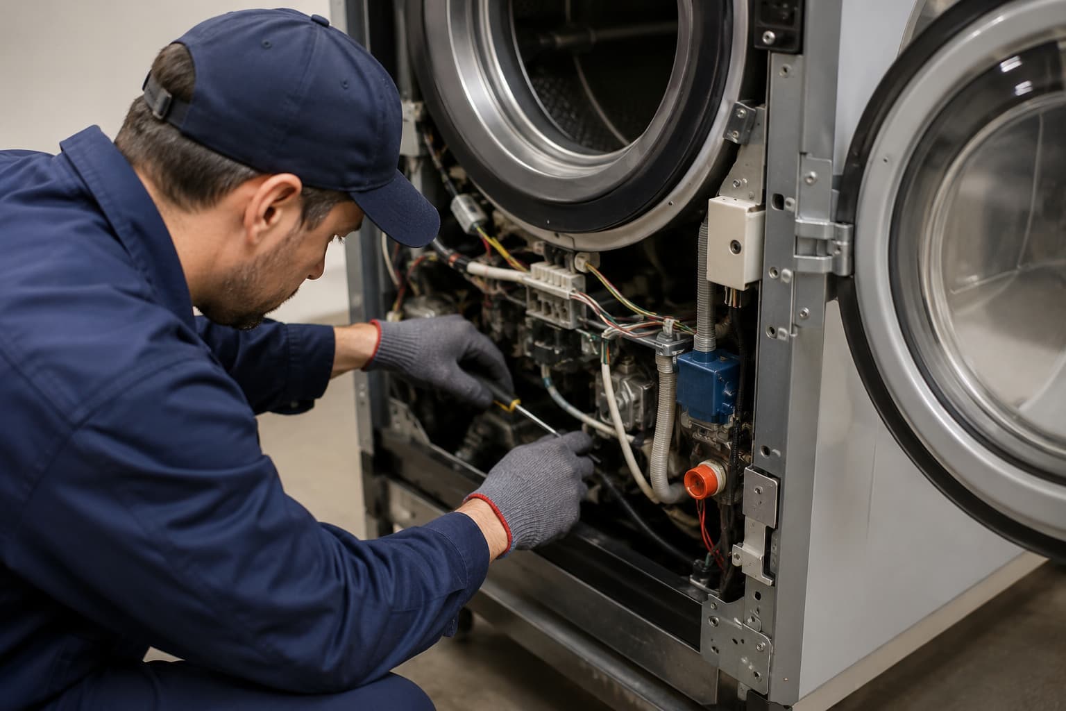 Maintenance des machines de laverie : contrat, pièces et entretien préventif à prévoir