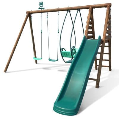 Toboggan avec balançoires