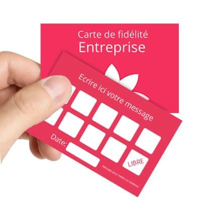 carte de fidélité en carton