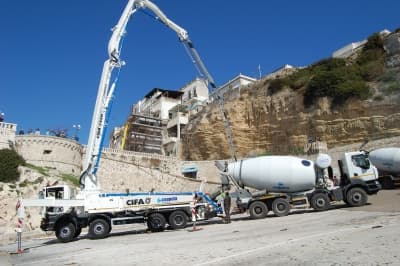 Camion pompe à béton
